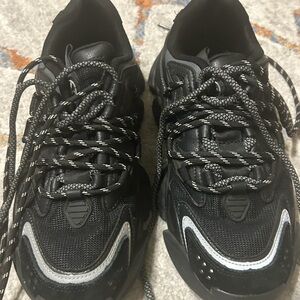 Boy's Black and Gray Athletic Shoes